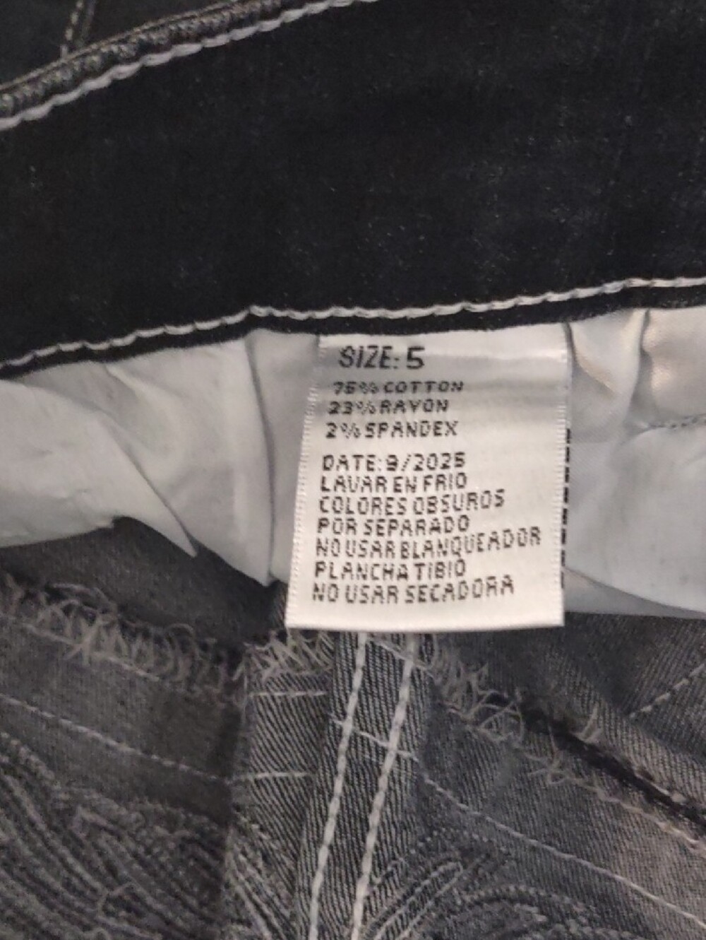 Sky Black Flare Jeans with Silver Cross Embellishments Size 5 New - Picture 8 of 8